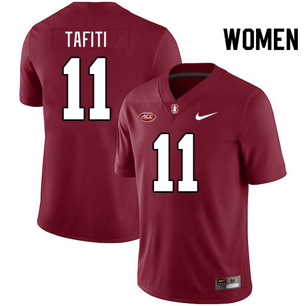 Women #11 Tevarua Tafiti Stanford Cardinal 2024 ACC Conference College Football Jerseys Stitched-Car